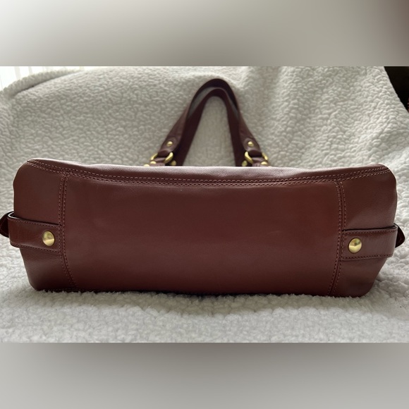 COACH vintage brown leather hobo bag with pink lining - Picture 4 of 6